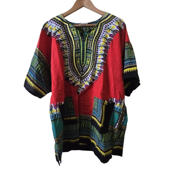Ashley‎ Taylor African Dashiki Tunic Dress Cotton One Size - Picture 1 of 5